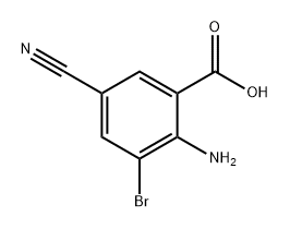 2-氨基-3-溴-5-氰基苯甲酸, 2386000-89-9, 结构式