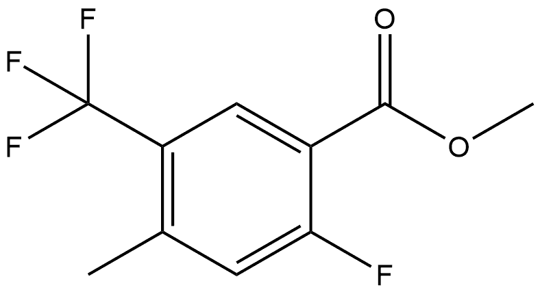 2-氟-4-甲基-5-三氟甲基苯甲酸甲酯 结构式
