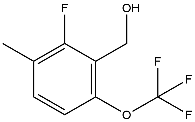 2-Fluoro-3-methyl-6-(trifluoromethoxy)benzenemethanol 结构式
