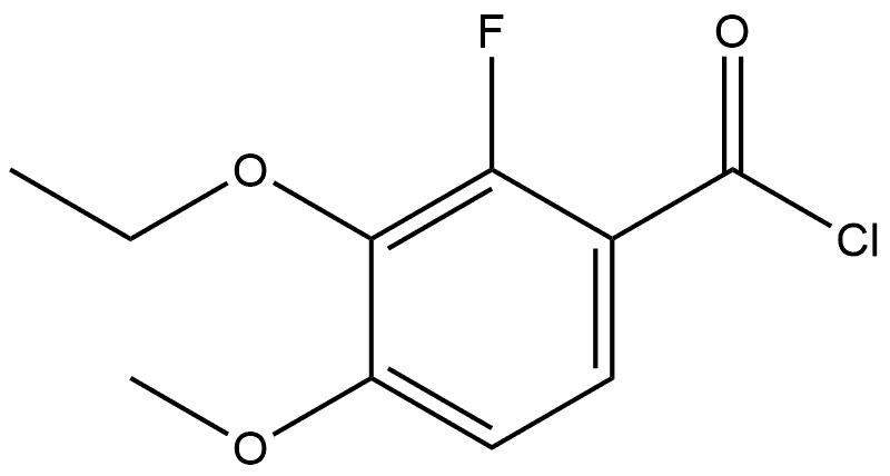 3-Ethoxy-2-fluoro-4-methoxybenzoyl chloride 结构式