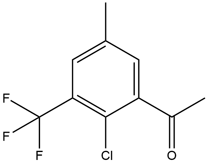 1-[2-Chloro-5-methyl-3-(trifluoromethyl)phenyl]ethanone Structure