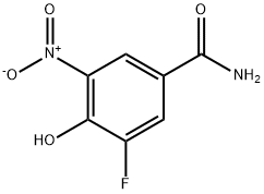 3-氟-4-羟基-5-硝基苯甲酰胺 结构式