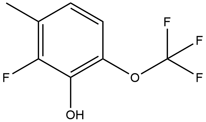 2-Fluoro-3-methyl-6-(trifluoromethoxy)phenol 结构式