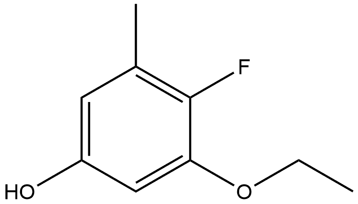 3-Ethoxy-4-fluoro-5-methylphenol 结构式