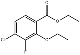 Ethyl 4-chloro-2-ethoxy-3-fluorobenzoate 结构式