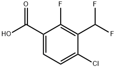 4-Chloro-3-(difluoromethyl)-2-fluorobenzoic acid 化学構造式