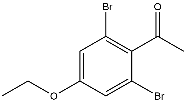 1-(2,6-Dibromo-4-ethoxyphenyl)ethanone 结构式