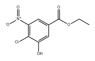 Benzoic acid, 4-chloro-3-hydroxy-5-nitro-, ethyl ester Structure