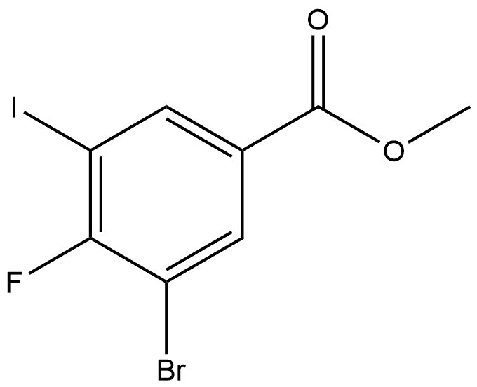 3-溴-4-氟-5-碘苯甲酸甲酯, 2386541-75-7, 结构式