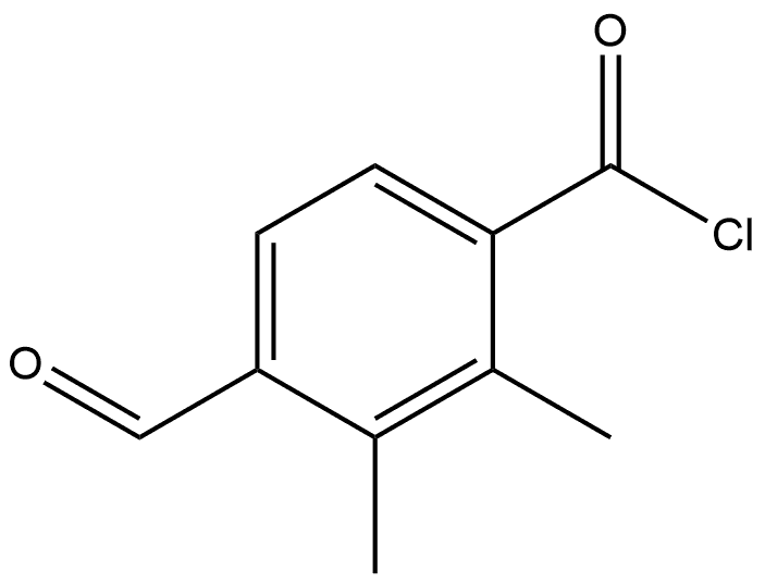 4-Formyl-2,3-dimethylbenzoyl chloride Structure
