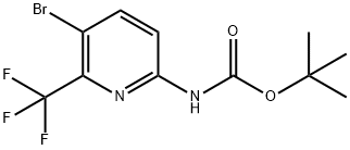 (5-溴-6-(三氟甲基)吡啶-2-基)氨基甲酸叔丁酯, 2386553-36-0, 结构式