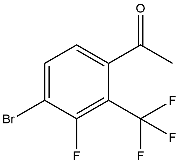 1-[4-Bromo-3-fluoro-2-(trifluoromethyl)phenyl]ethanone 结构式