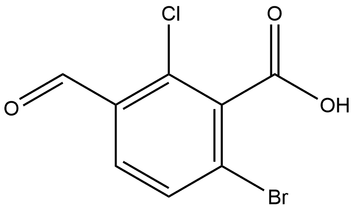 6-Bromo-2-chloro-3-formylbenzoic acid Structure