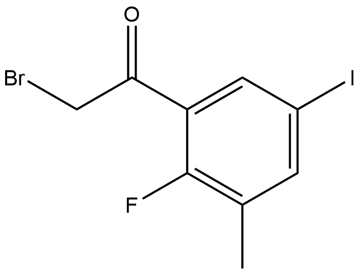 2-Bromo-1-(2-fluoro-5-iodo-3-methylphenyl)ethanone 结构式