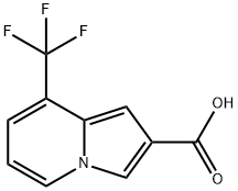 8-(trifluoromethyl)indolizine-2-carboxylic acid 结构式