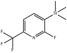 2-fluoro-6-(trifluoromethyl)-3-(trimethylsilyl)pyridine Struktur
