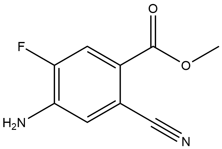 4-氨基-2-氰基-5-氟苯甲酸甲酯 结构式