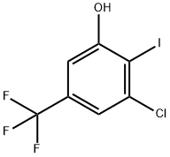 Phenol, 3-chloro-2-iodo-5-(trifluoromethyl)- Structure