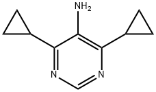 4,6-二环丙基嘧啶-5-胺 结构式