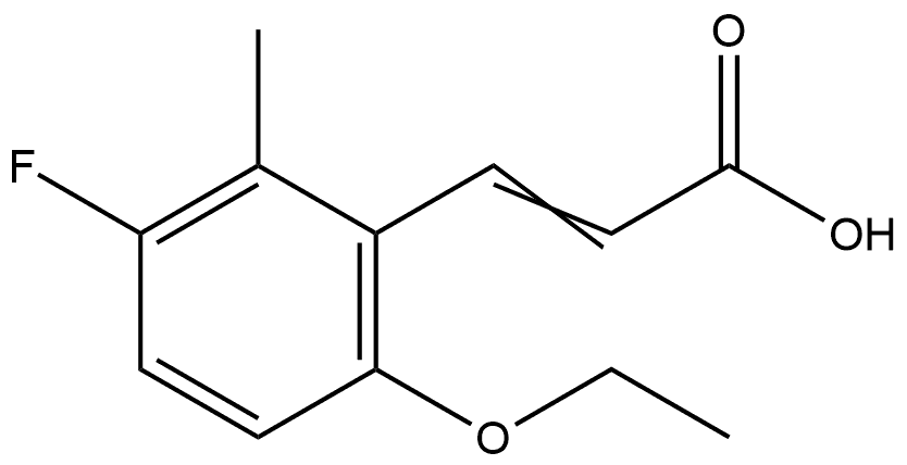 3-(6-Ethoxy-3-fluoro-2-methylphenyl)-2-propenoic acid Structure