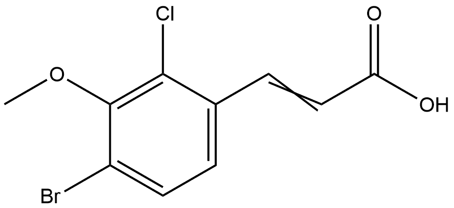 3-(4-Bromo-2-chloro-3-methoxyphenyl)-2-propenoic acid Structure
