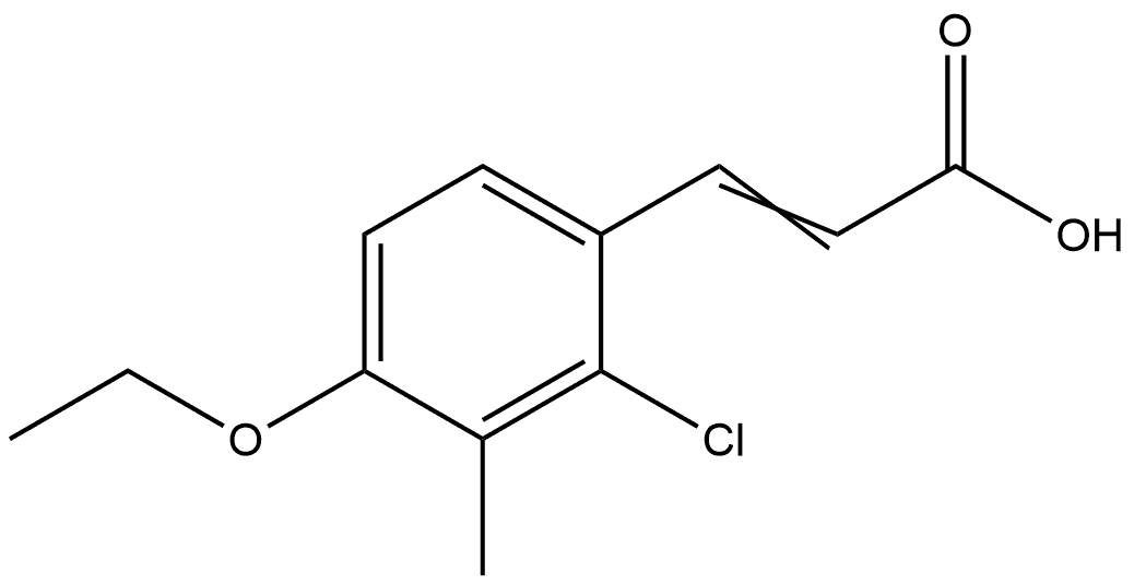 3-(2-Chloro-4-ethoxy-3-methylphenyl)-2-propenoic acid Structure