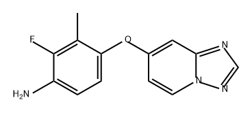 Benzenamine, 2-fluoro-3-methyl-4-([1,2,4]triazolo[1,5-a]pyridin-7-yloxy)- Structure