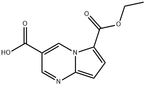 Pyrrolo1,2-apyrimidine-3,6-dicarboxylic acid 6-ethyl ester Structure