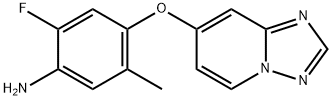 Benzenamine, 2-fluoro-5-methyl-4-([1,2,4]triazolo[1,5-a]pyridin-7-yloxy)- Structure