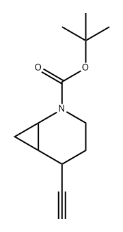 2-Azabicyclo[4.1.0]heptane-2-carboxylic acid, 5-ethynyl-, 1,1-dimethylethyl ester Struktur