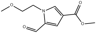 Methyl 5-formyl-1-(2-methoxyethyl)-1H-pyrrole-3-carboxylate Struktur