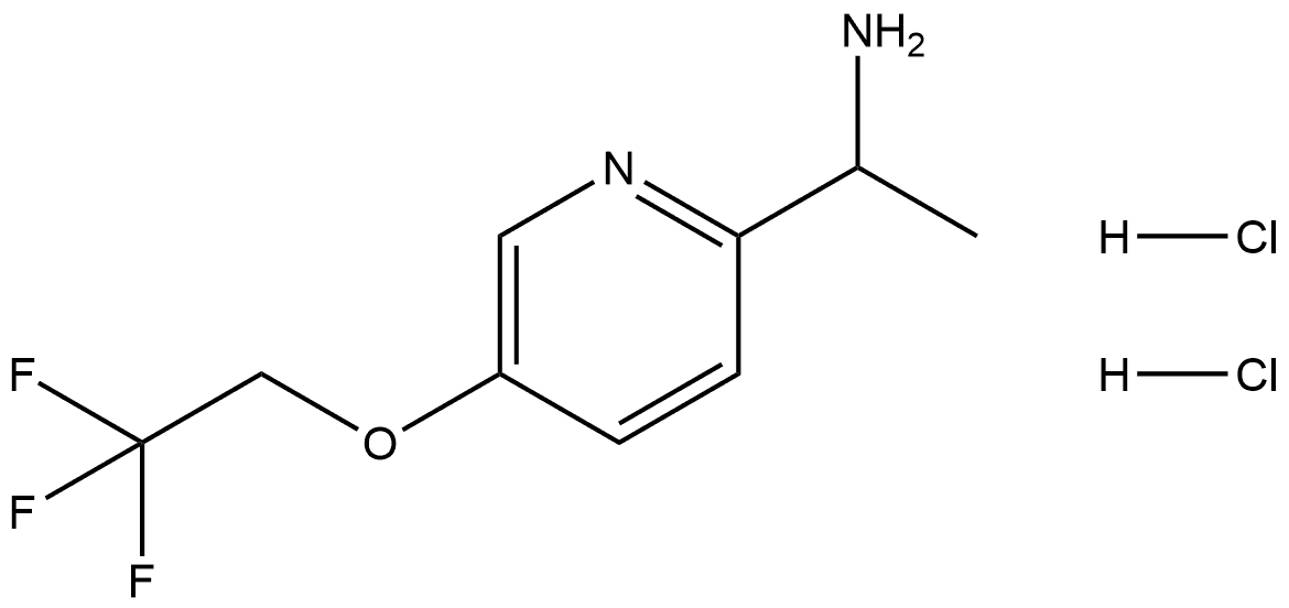 1-(5-(2,2,2-trifluoroethoxy)pyridin-2-yl)ethan-1-amine dihydrochloride Structure