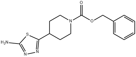 2-氨基-5-(1-CBZ-4-哌啶基)-1,3,4-噻二唑 结构式