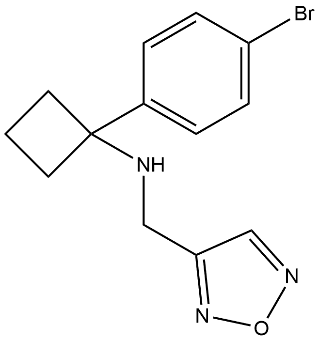 N-((1,2,5-噁二唑-3-基)甲基)-1-(4-溴苯基)环丁胺 结构式