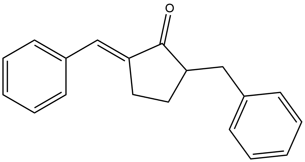 5-benzyl-2-[(E)-phenylmethylidene]cyclopentan-1-one Structure