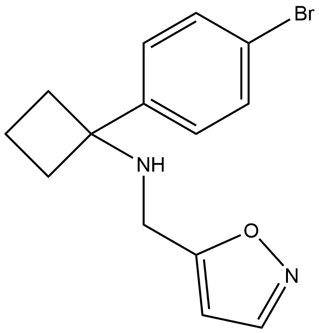 1-(4-溴苯基)-N-(异噁唑-5-基甲基)环丁胺, 2391860-28-7, 结构式