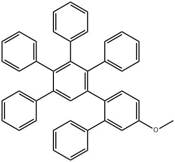 4-methoxy-3',4',5',6'-tetraphenyl-1,1':2',1''-terphenyl Struktur