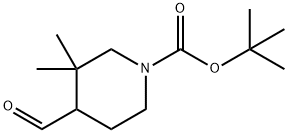 1-Piperidinecarboxylic acid, 4-formyl-3,3-dimethyl-, 1,1-dimethylethyl ester Structure