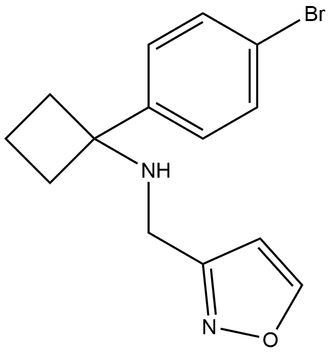N-1-(4-Bromophenyl)cyclobutyl-3-isoxazolemethanamine Structure