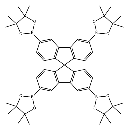 1,3,2-Dioxaborolane, 2,2',2'',2'''-(9,9'-spirobi[9H-fluorene]-3,3',6,6'-tetrayl)tetrakis[4,4,5,5-tetramethyl- Structure
