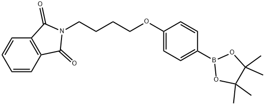 2-(4-(4-(4,4,5,5-Tetramethyl-1,3,2-dioxaborolan-2-yl)phenoxy)butyl)isoindoline-1,3-dione 结构式