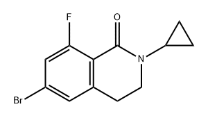 1(2H)-Isoquinolinone, 6-bromo-2-cyclopropyl-8-fluoro-3,4-dihydro- Structure