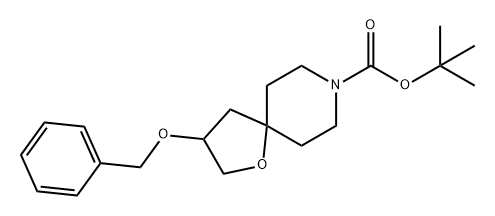 1-Oxa-8-azaspiro[4.5]decane-8-carboxylic acid, 3-(phenylmethoxy)-, 1,1-dimethylethyl ester Structure