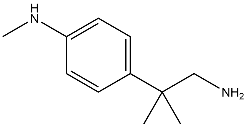 4-(1-Amino-2-methylpropan-2-yl)-N-methylaniline 结构式