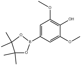 Phenol, 2,6-dimethoxy-4-(4,4,5,5-tetramethyl-1,3,2-dioxaborolan-2-yl)- Structure
