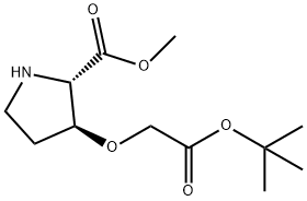 (3S)-3-[2-(1,1-Dimethylethoxy)-2-oxoethoxy]-L-proline methyl ester Structure