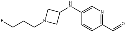 2-Pyridinecarboxaldehyde, 5-[[1-(3-fluoropropyl)-3-azetidinyl]amino]- Struktur