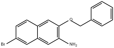 2-Naphthalenamine, 7-bromo-3-(phenylmethoxy)- Structure