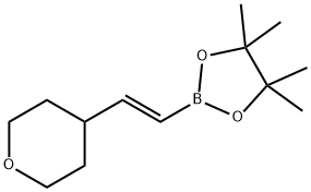 2H-Pyran, tetrahydro-4-[(1E)-2-(4,4,5,5-tetramethyl-1,3,2-dioxaborolan-2-yl)ethenyl]- Structure
