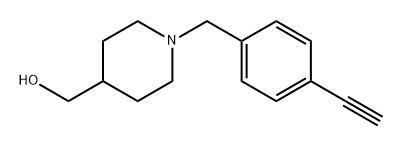 4-Piperidinemethanol, 1-[(4-ethynylphenyl)methyl]- Structure